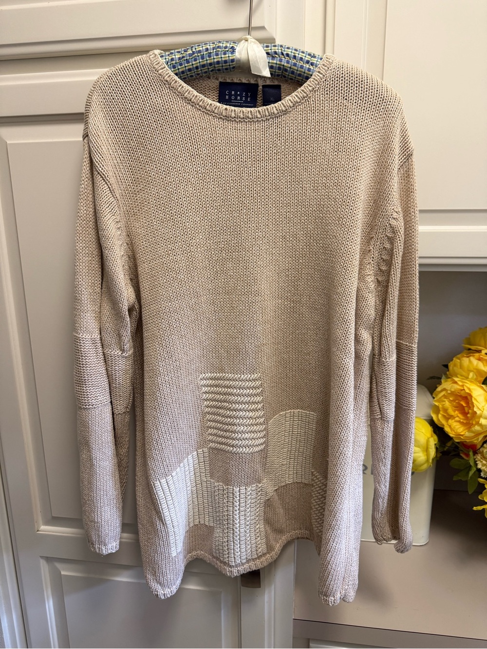 Cozy Crewneck Sweater in Light Beige by Liz Claiborne